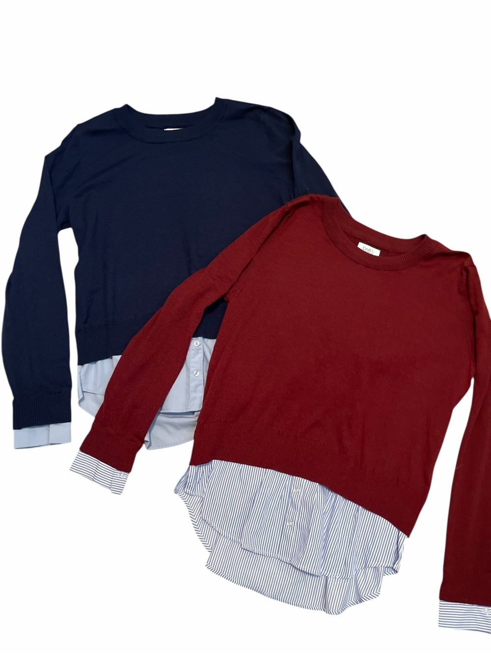 Croft & Barrow 2-in-1 layered sweater shirt combo size large